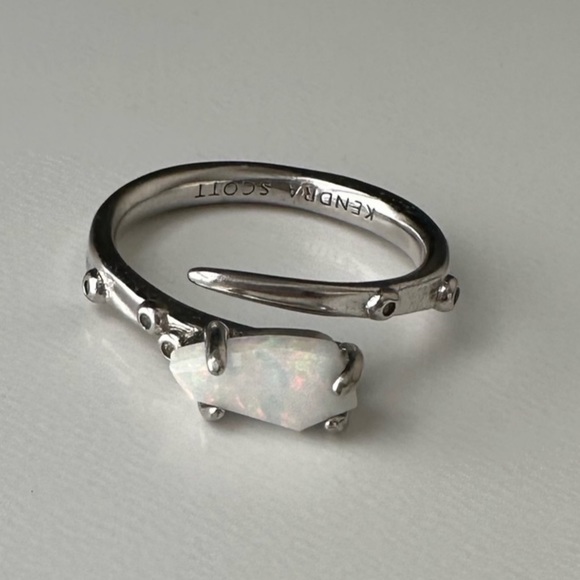 Kendra Scott Rare Sliver Wrap Ring with Stunning White Opal - Picture 2 of 4